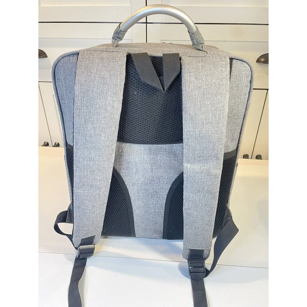 DJI Phantom Drone Backpack Case Soft Lightweight Full Zip Gray Metal Handle